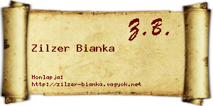Zilzer Bianka névjegykártya